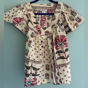 Haute Hippie Pink and Cream Patterned Top